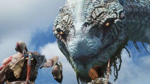 God Of War - Kratos, Mimir and Atreus talk to Jormurgandr