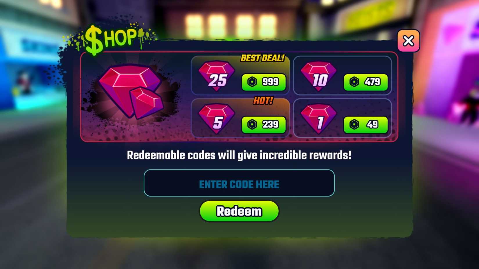 Grand Theft Tower Defense the codes tab