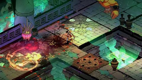 Hades Zagreus throwing out the Blitz Disc