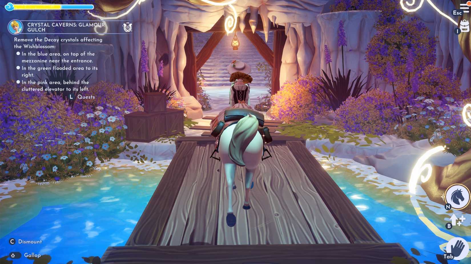 head to the glamour gulch blue area in ddv disney dreamlight valley