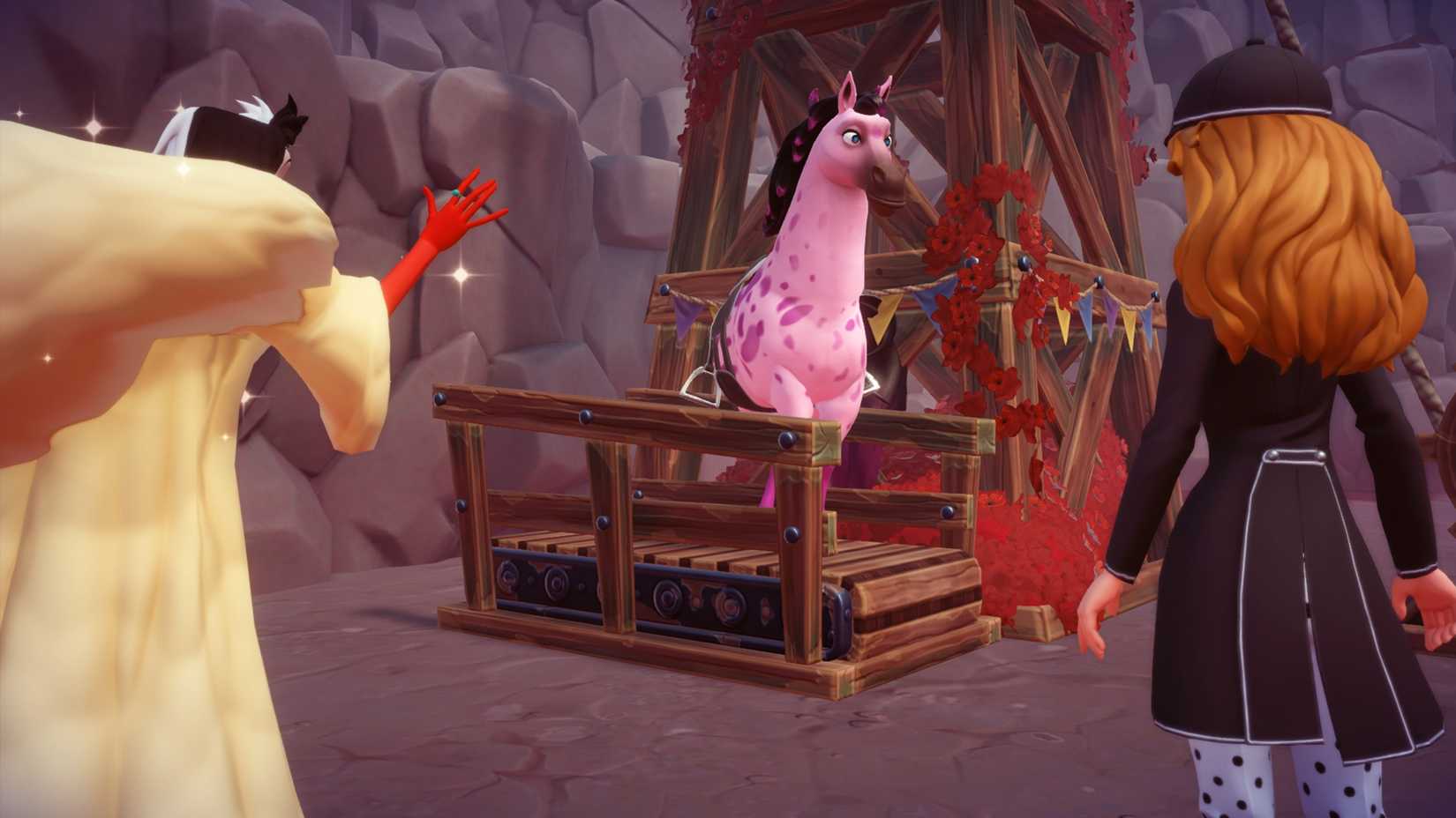 horse pulling wheel in ddv disney dreamlight valley