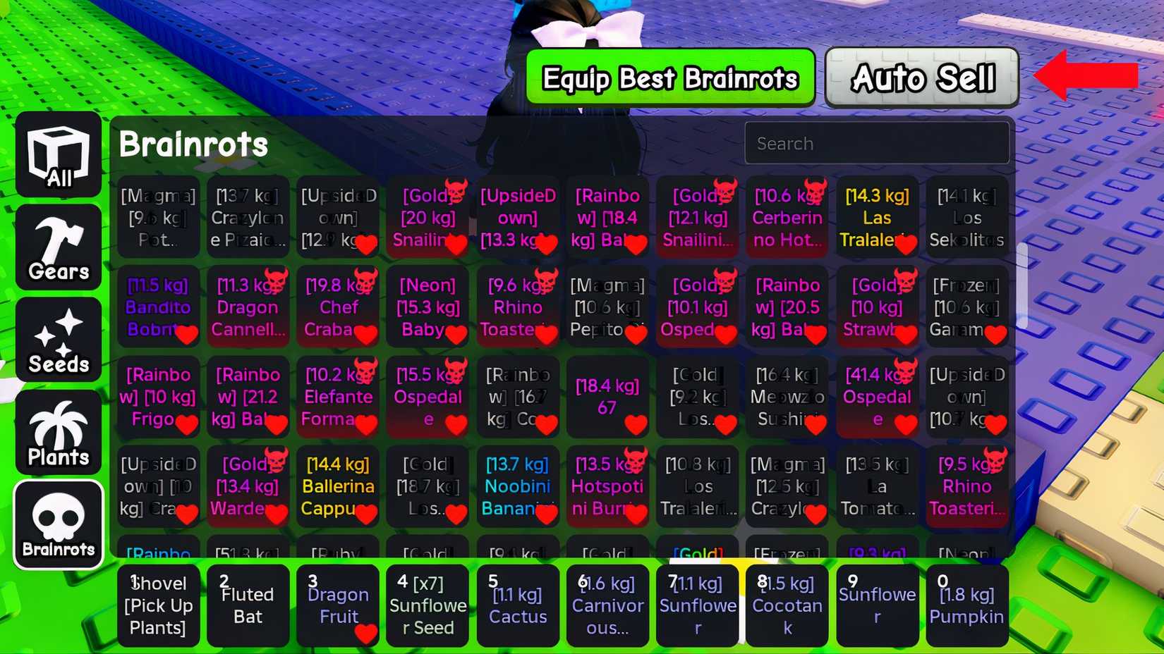 how to sell a car in plants vs brainrots