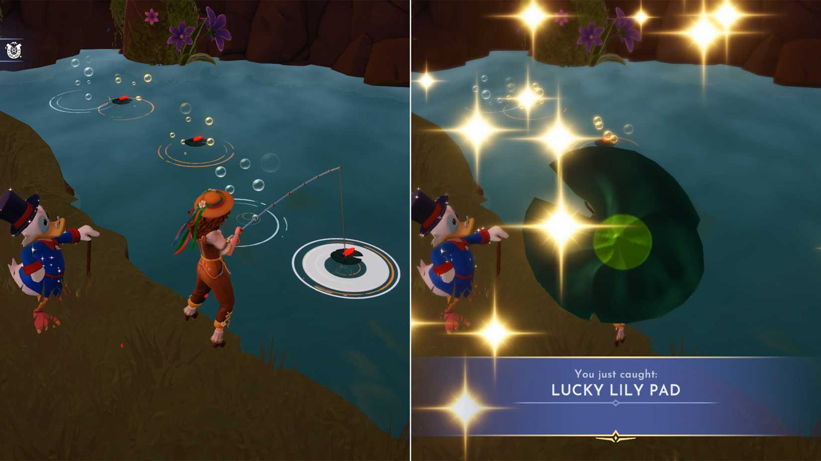 how to catch lucky lily pad in ddv disney dreamlight valley