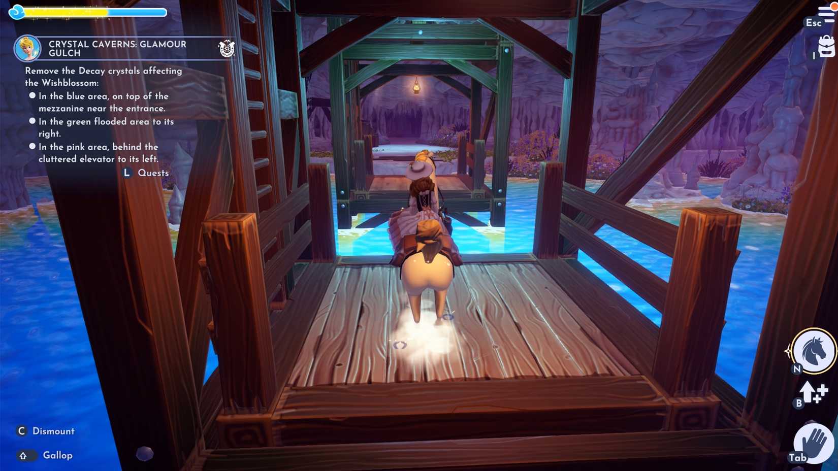 how to solve crystal cavern glamour gulch blue area 4 in ddv disney dreamlight valley