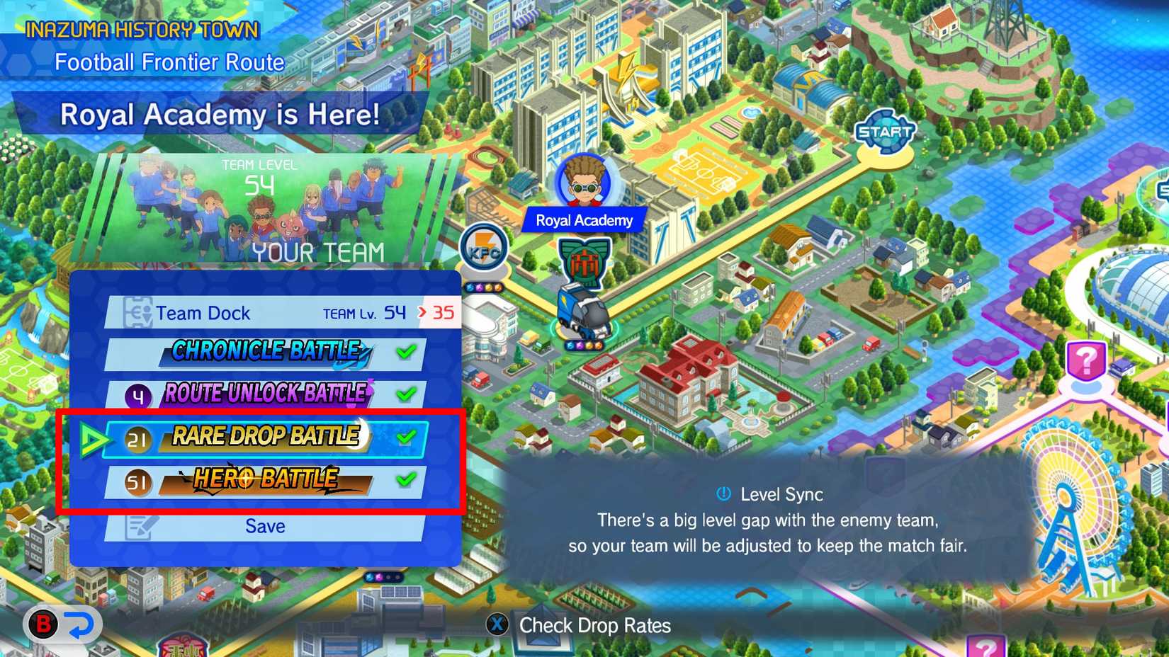 inazuma eleven victory road xp farm