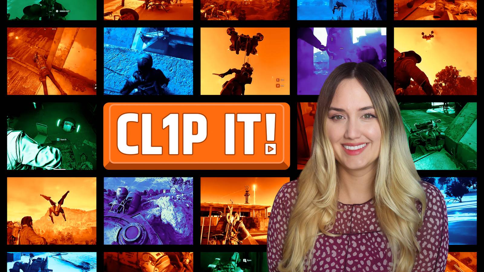 Naomi Kyle and the logo for The Best War Games CL1P IT!