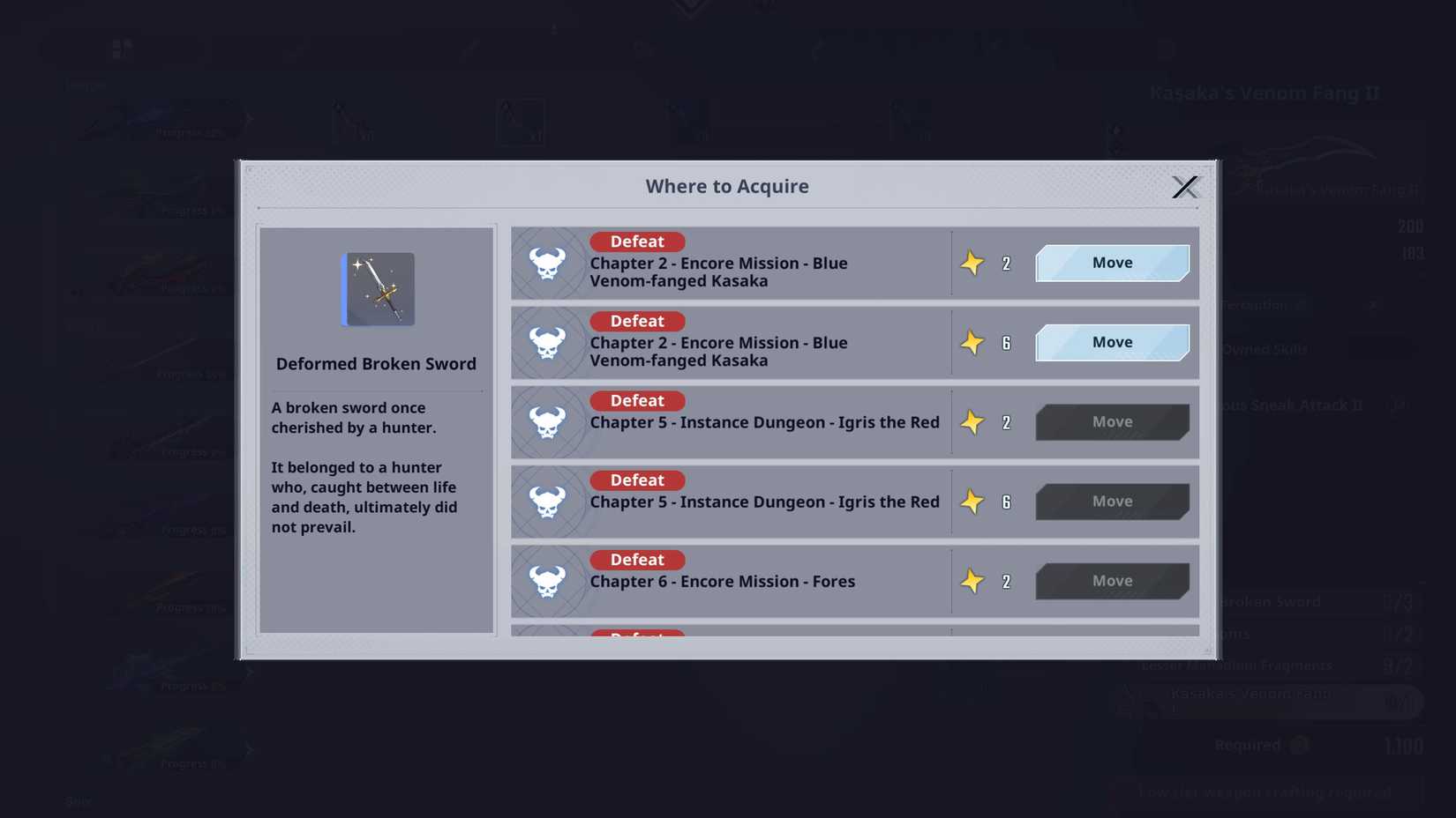 Menu Sumber Item di Solo Leveling Arise Overdrive