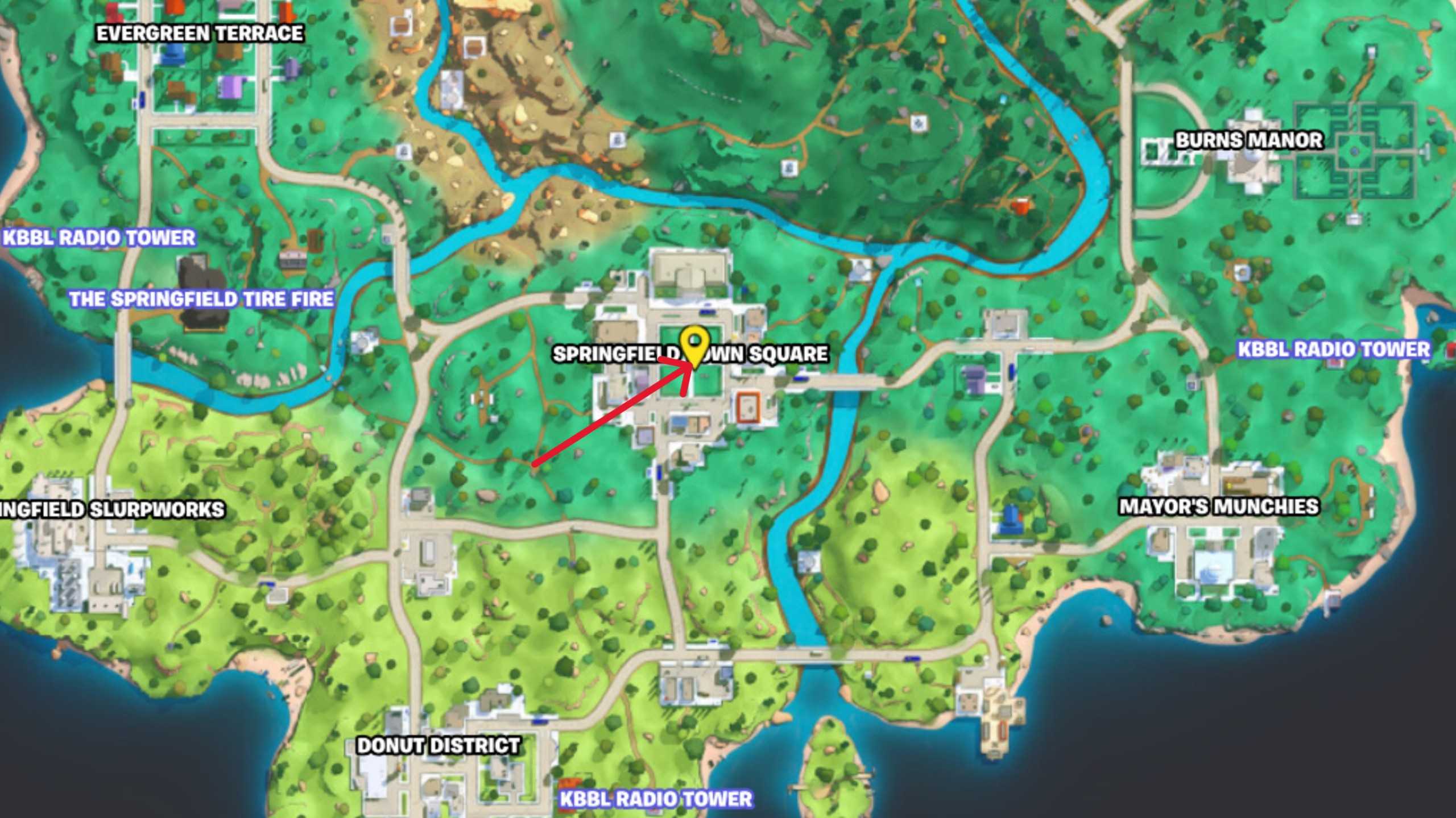 Springfield Statue All Fortnite Simpsons Secret Gag Quests