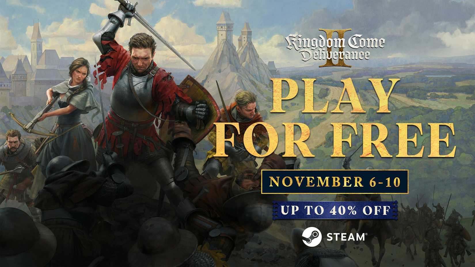 Kingdom Come Deliverance 2: Grátis para jogar no Steam por tempo limitado