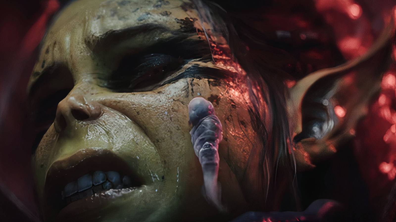 Lae'zel Flinching Away at Tadpole Baldur's Gate 3