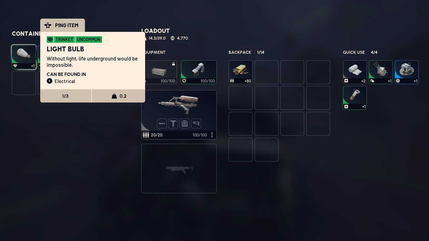 Lâmpadas em estoque ARC Raiders