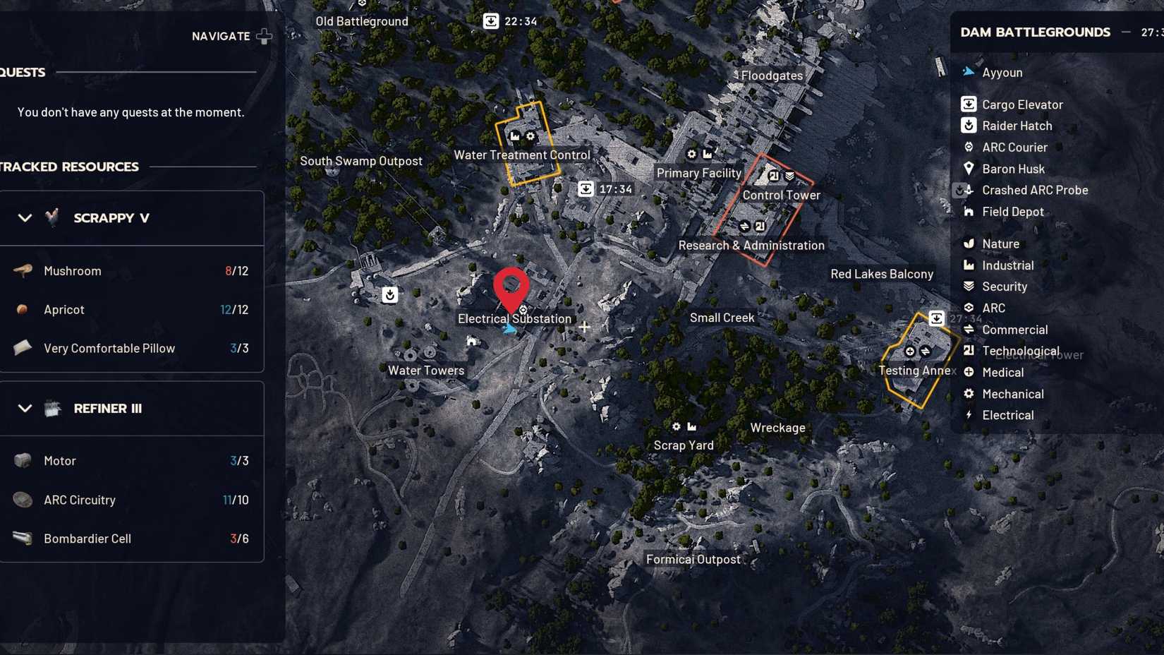 Localização das lâmpadas 1 ARC Raiders