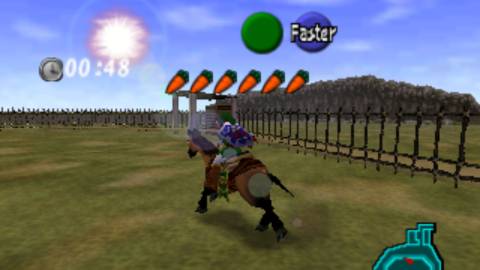 Link running around on Epona's back - The Legend Of Zelda Ocarina Of Time