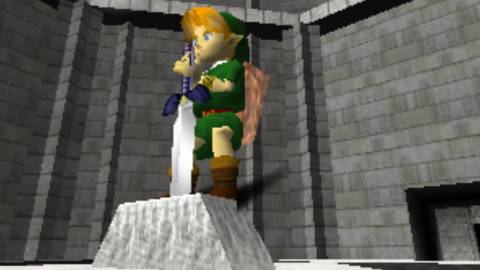 Link uses the Master Sword to travel through time - The Legend Of Zelda Ocarina Of Time