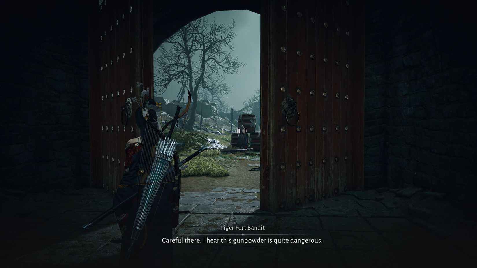 listen to the bandit and shoot the barrels in wwm where winds meet