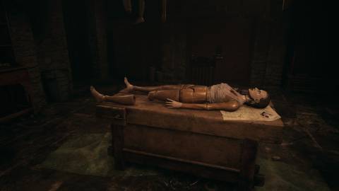 Looking at a mannequin in Resident Evil Village