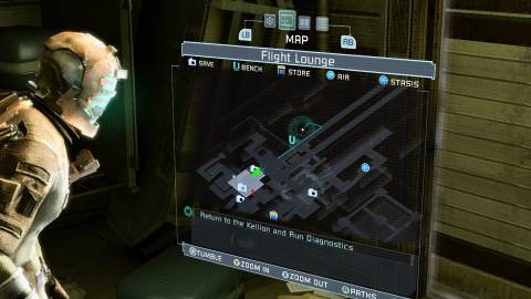 Looking at a map in Dead Space (2008)
