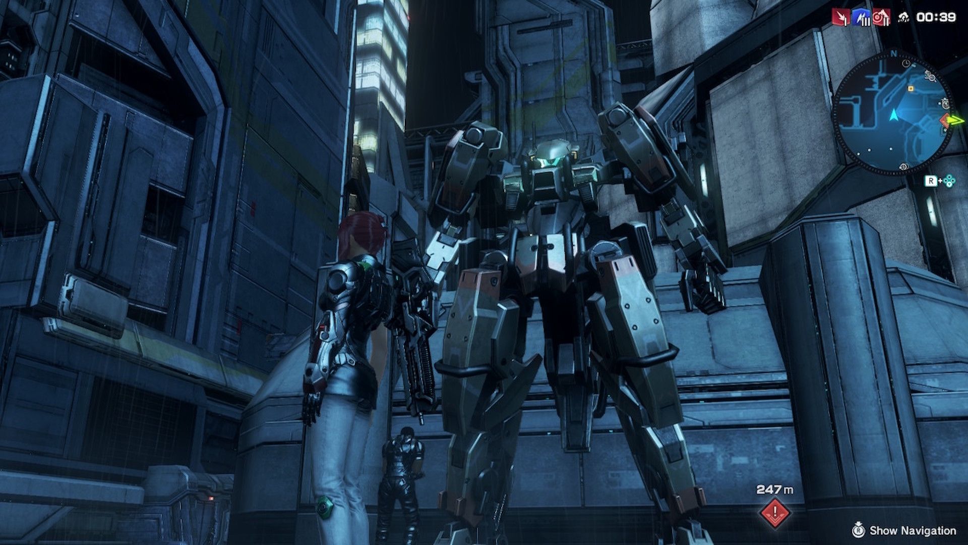 Looking at a skell in Xenoblade Chronicles X