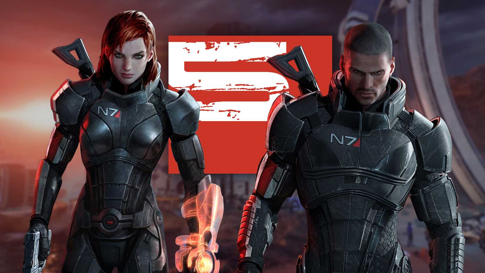 Mass Effect Shepard male female composite