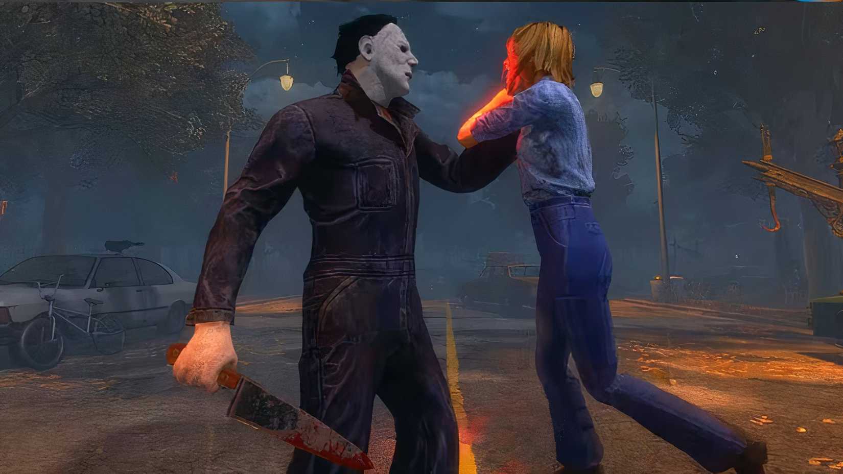 Michael Myers using his Mori on Laurie in Dead by Daylight