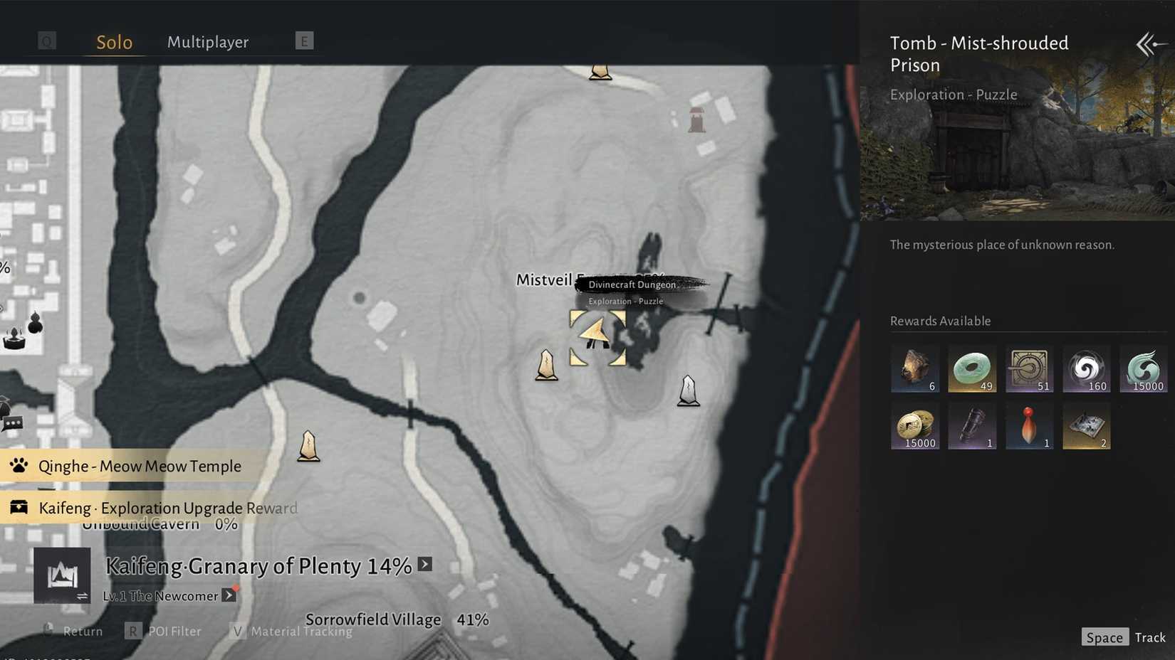 fog shrouded prison tomb location in wwm where the winds meet