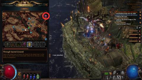 monastery of the keepers fast travel icon path of exile