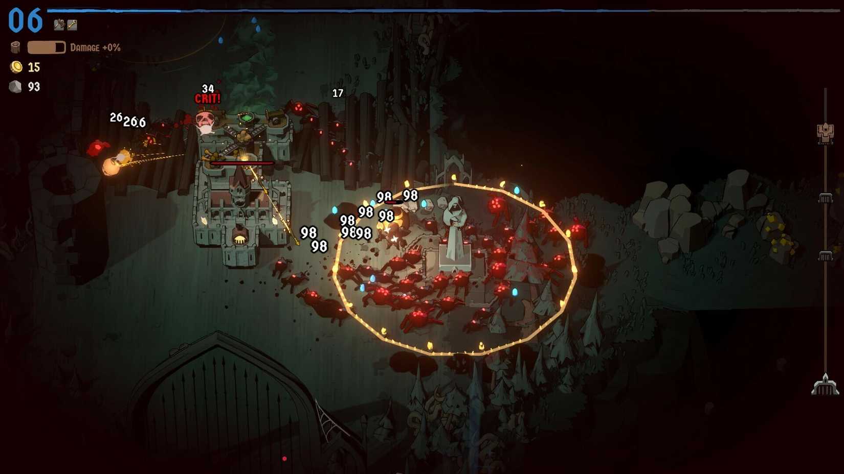 Cena de ação do jogo Monsters are Coming! Rock & Road