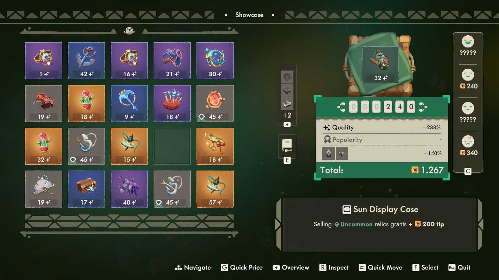 Pricing an item in Moonlighter 2 