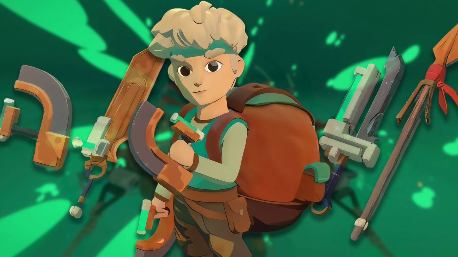Will with the starter weapons from Moonlighter 2