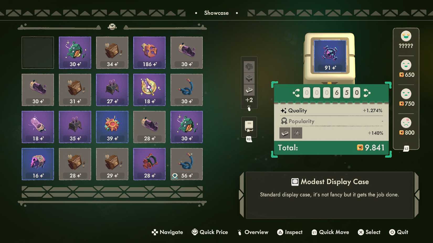 A high-quality item sale in Moonlighter 2