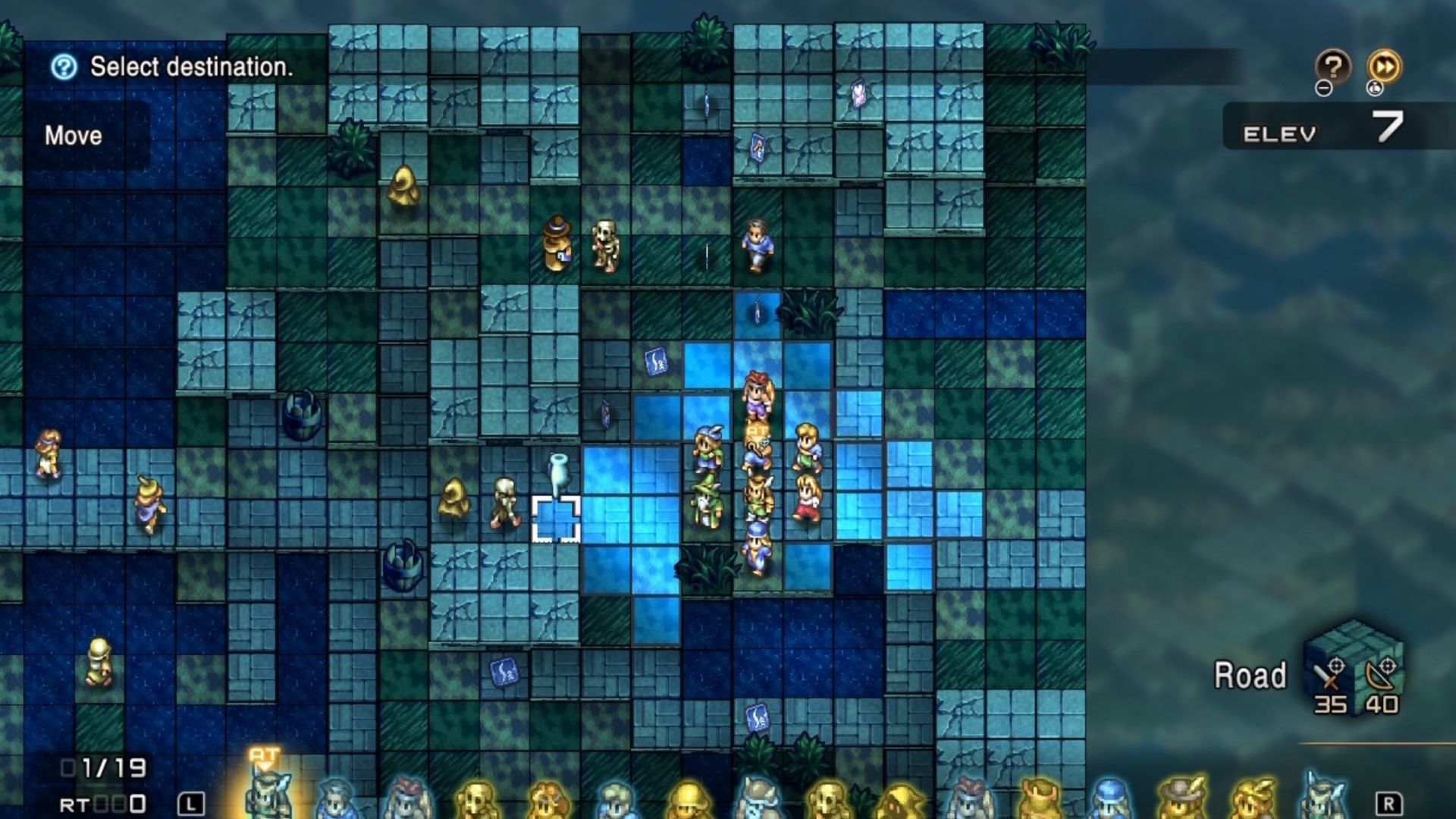 Moving on the grid in Tactics Ogre Reborn