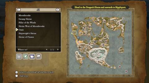 Oasis world map location in Dragon Quest 2 Remake
