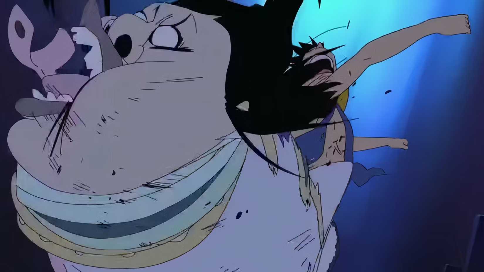 one piece luffy punches saint charlos
