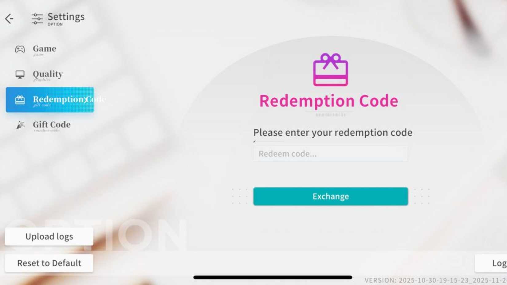 OverField the codes tab
