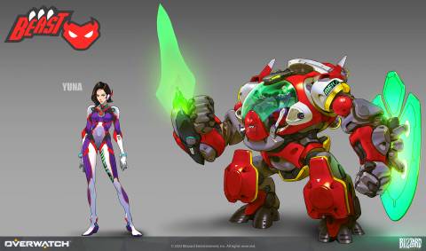overwatch 2 meka squad d.mon yuna beast