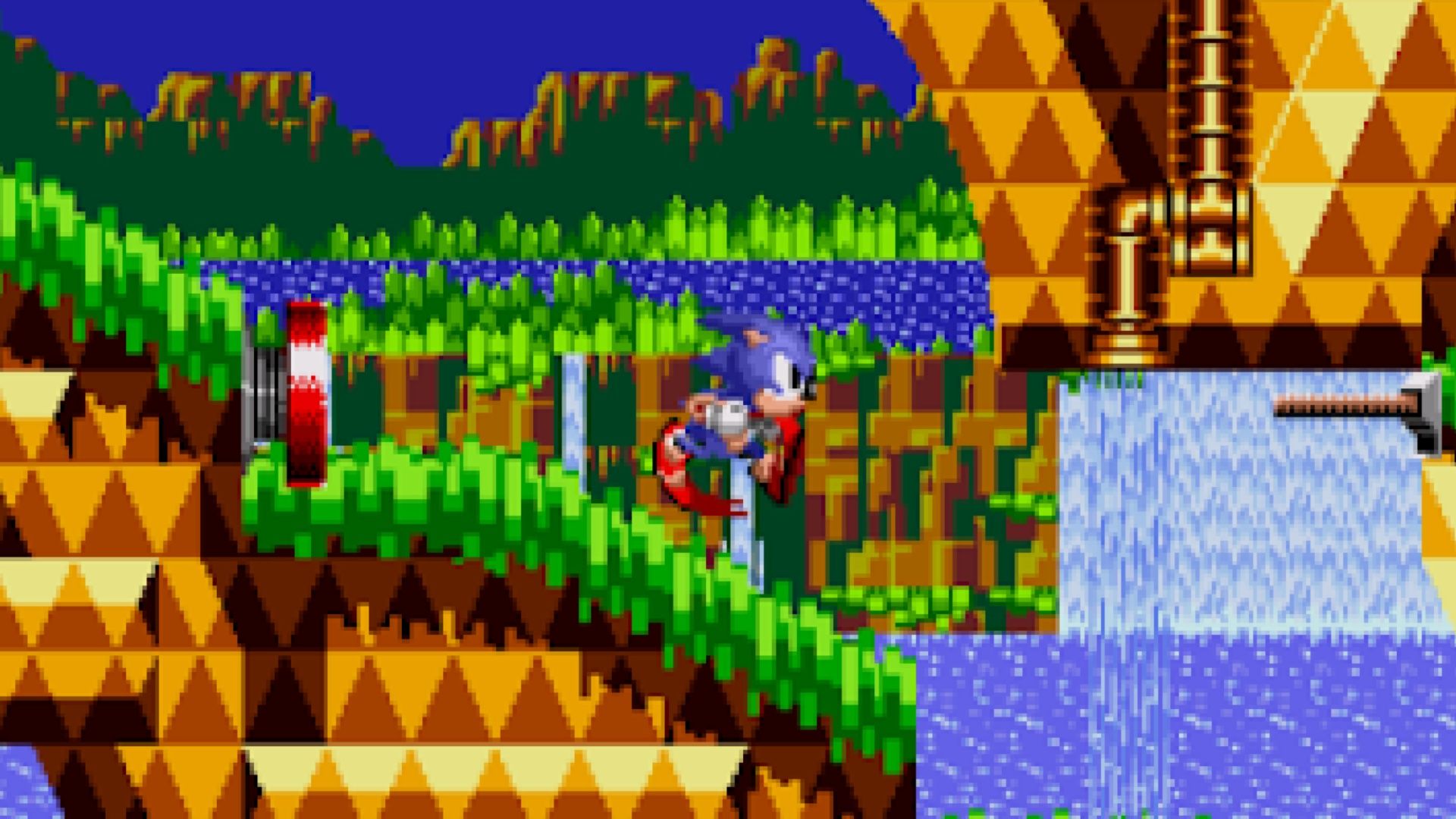 Playing through a level in Sonic CD