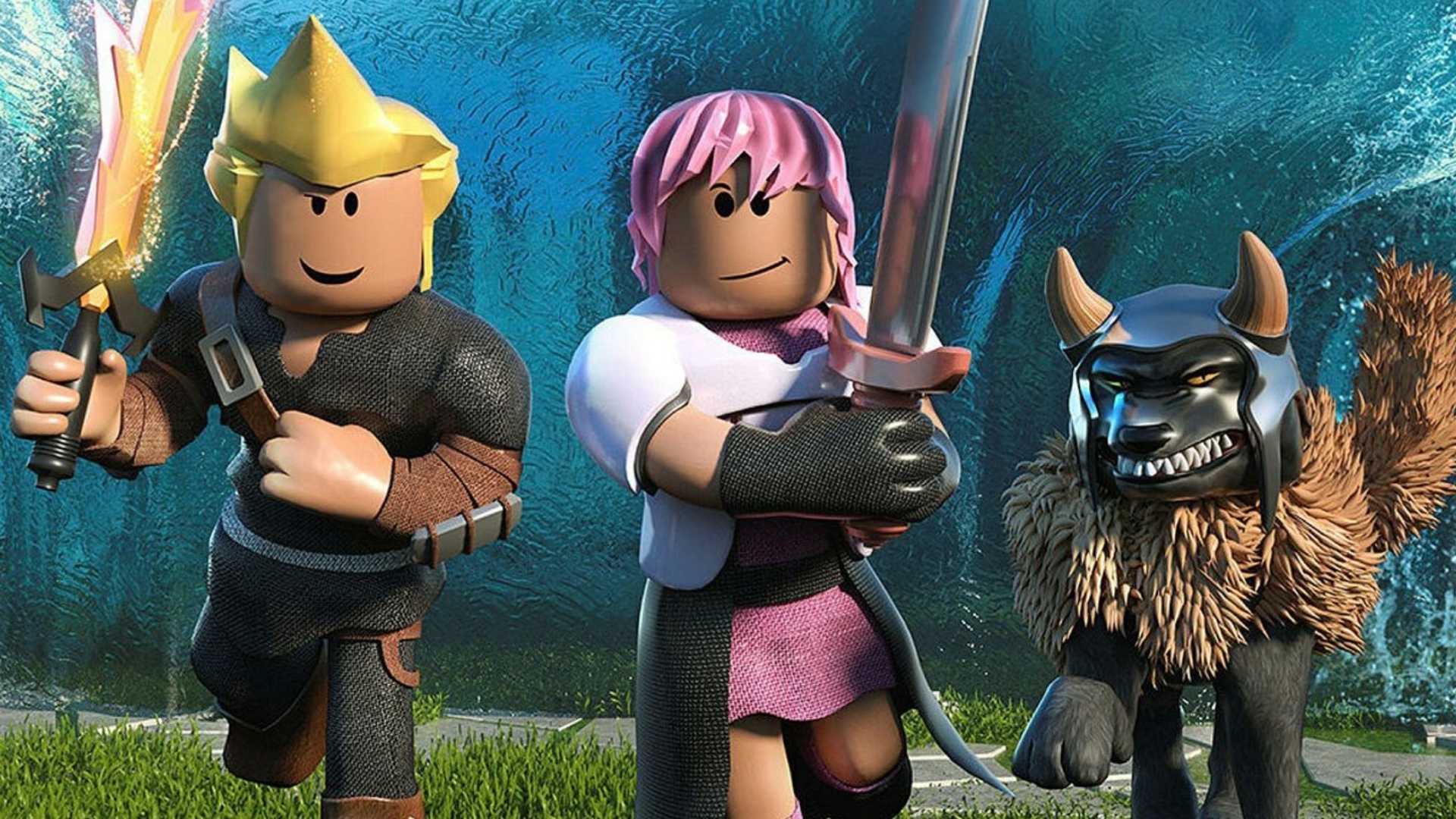 Karakter Roblox menunjukkan komunitas game