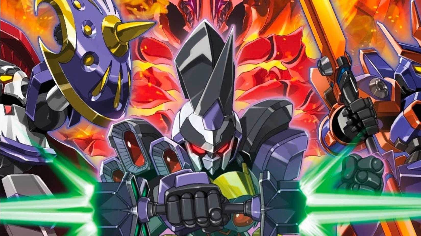 Promo art featuring robots in LBX Little Battlers eXperience