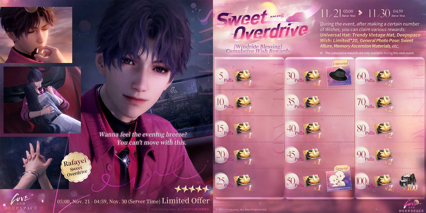 rafayel solo banner Sweet Overdrive banner 2 in love and deepspace