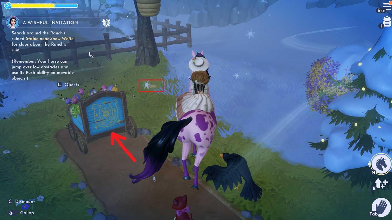 ranch ruin clue 3 location in ddv disney dreamlight valley