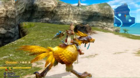 Riding a chocobo in Final Fantasy 12 (PS2)
