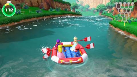 Rowing in Super Mario Party