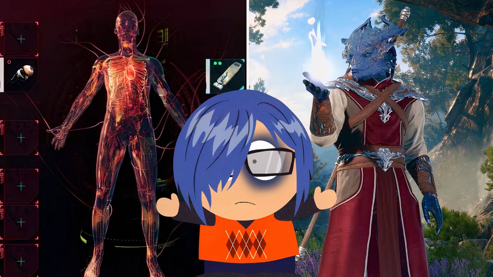 rpgs best character customization south park, bg3, cyberpunk 2077