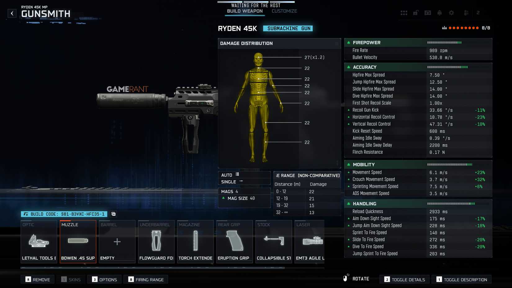 Ryden 45K Loadout Benefits in Black Ops 7