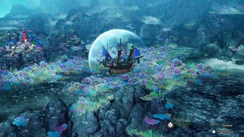 Sailing underwater in Dragon Quest 2 Remake