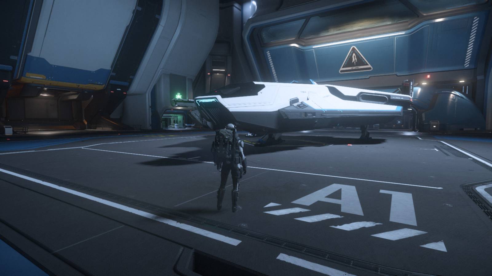 Star Citizen Docked Crusader Ship