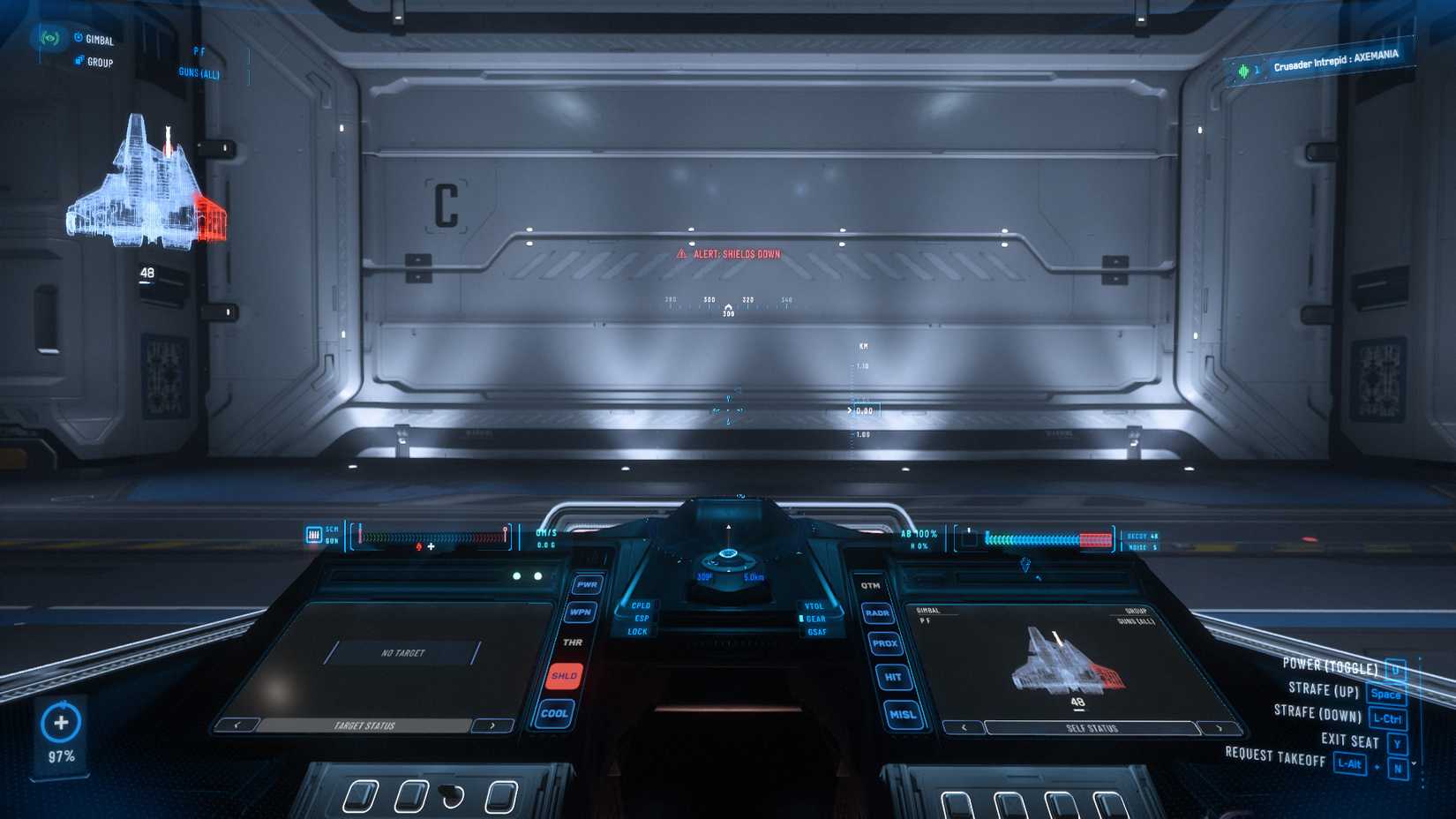 Star Citizen ship dashboard