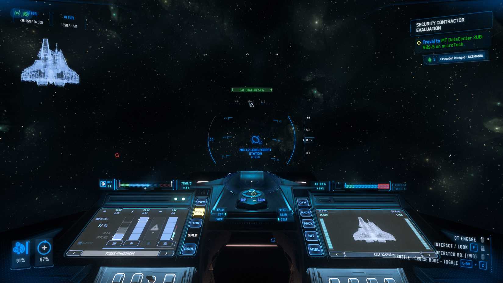 Star Citizen Quantum Travel UI