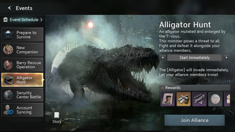 Alligator hunt in RE Survival Unit