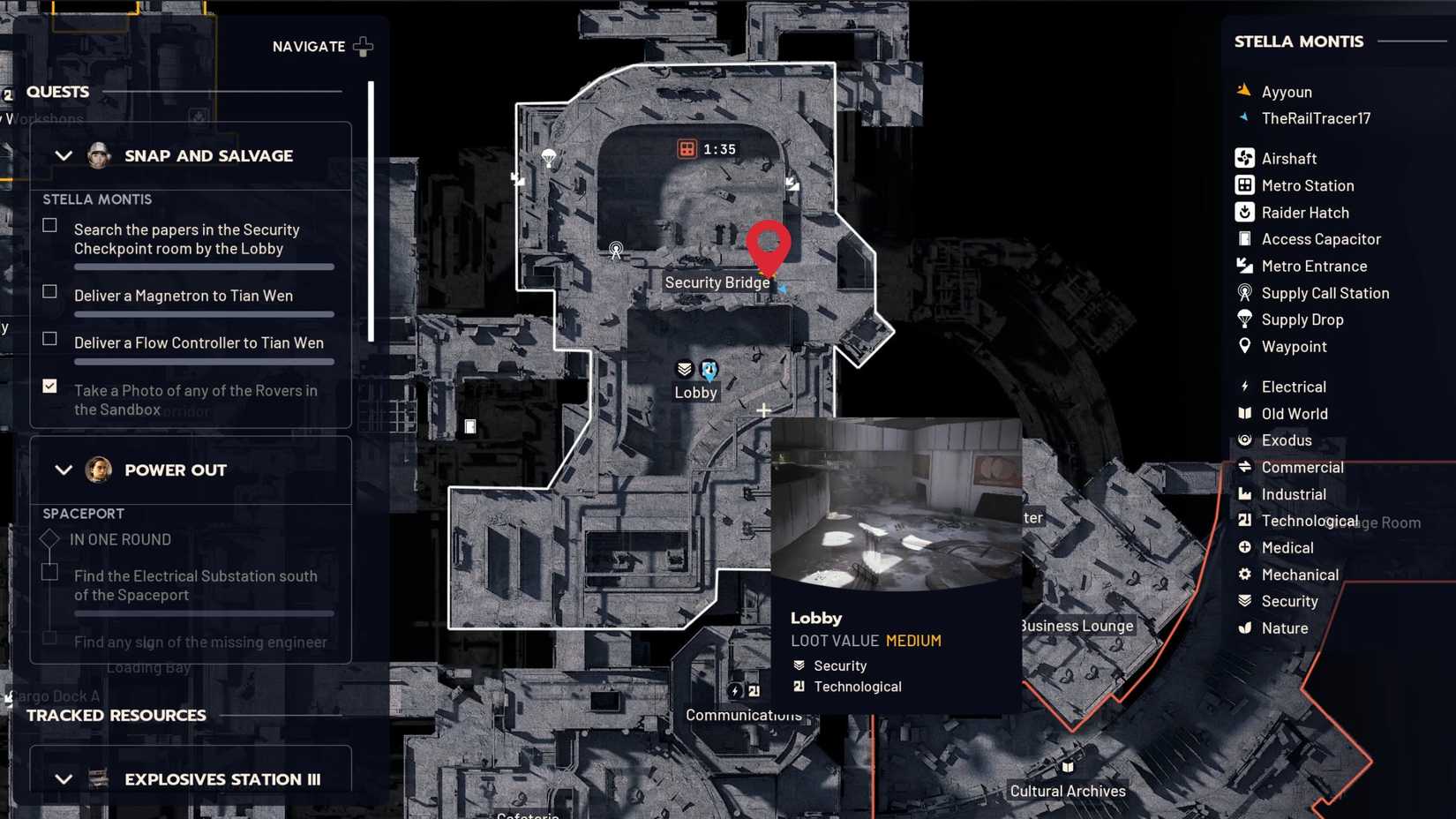 Localização da sala do posto de controle de segurança Snap and Salvage ARC Raiders